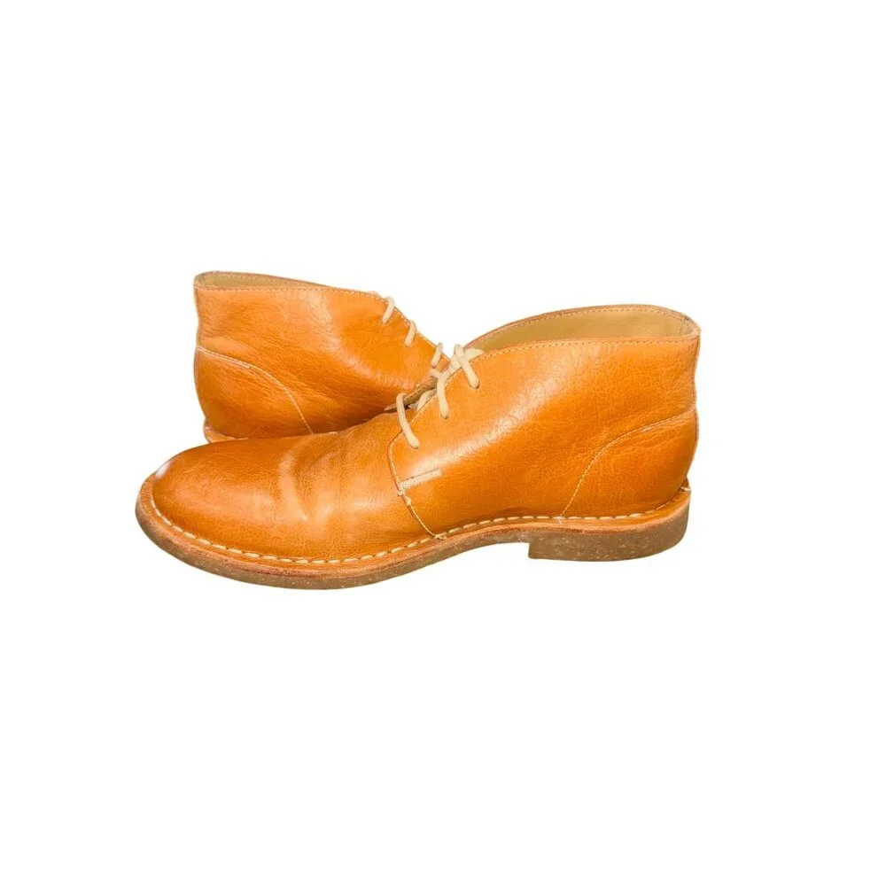 Cole Haan Glenn Cognac Leather Chukka Boots Amber Tan 8 Luxury Office City Money